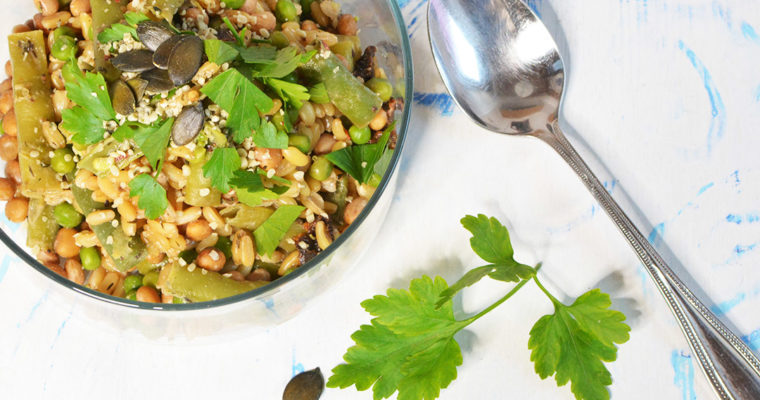 Kamut – Bohnensalat mit grünem Gemüse