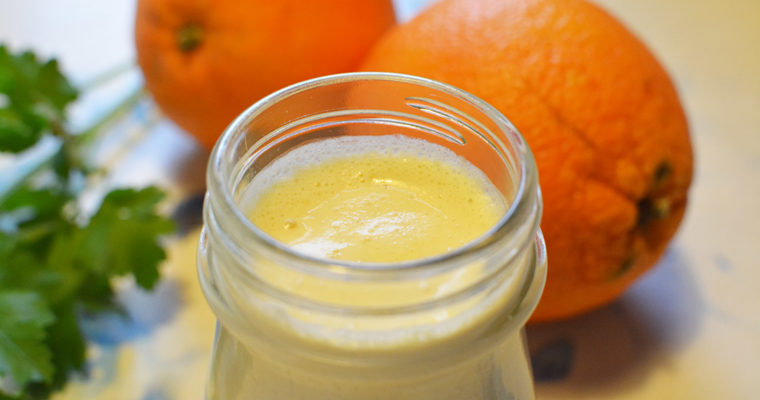 Cremiges Orangen – Senf  Salatdressing